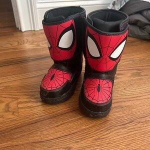 Marvel Spider-Man Kids Rain & Snow Boots - Red and Black size 10 little kid